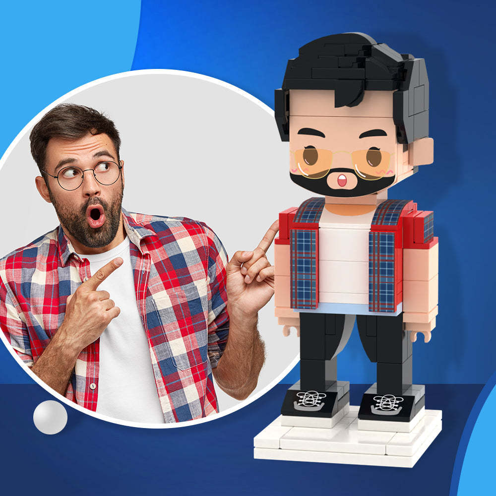 Creative Gifts for Him Full Body Customizable 1 Person Custom Brick Figures Small Particle Block Toy - MadeMineAU