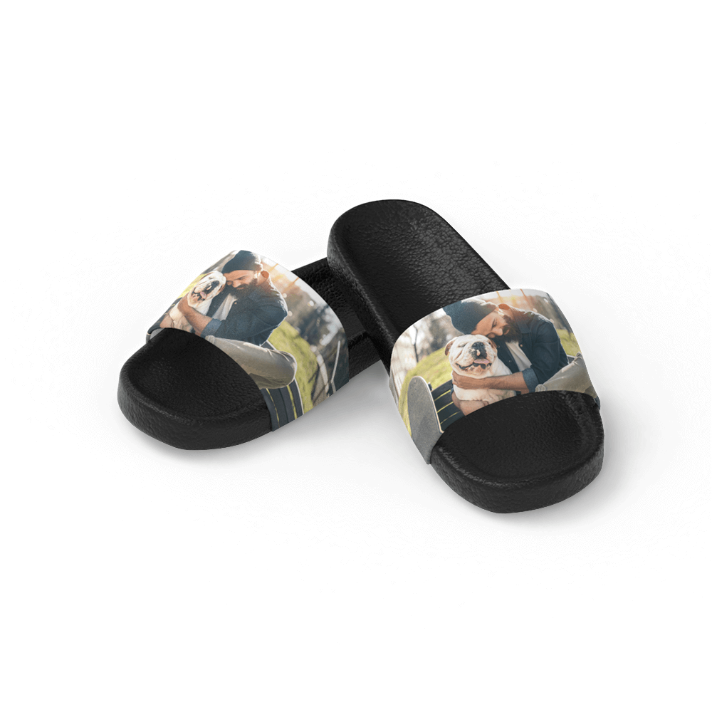 Custom Pet Photo Men's Slide Sandal - MadeMineAU