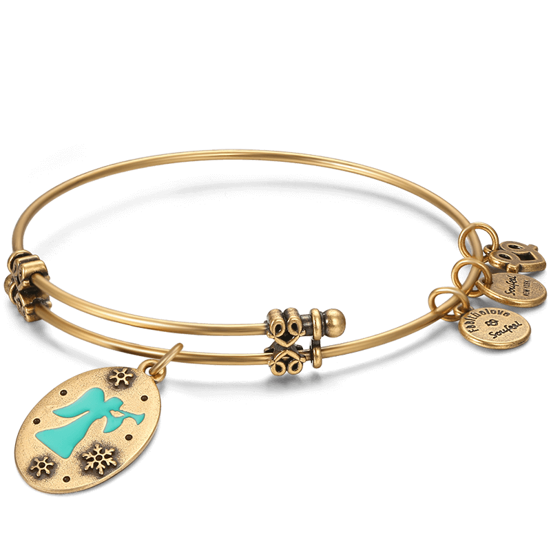 Blessings Of Angel Gold Charm Bangle For Women Friends - MadeMineAU