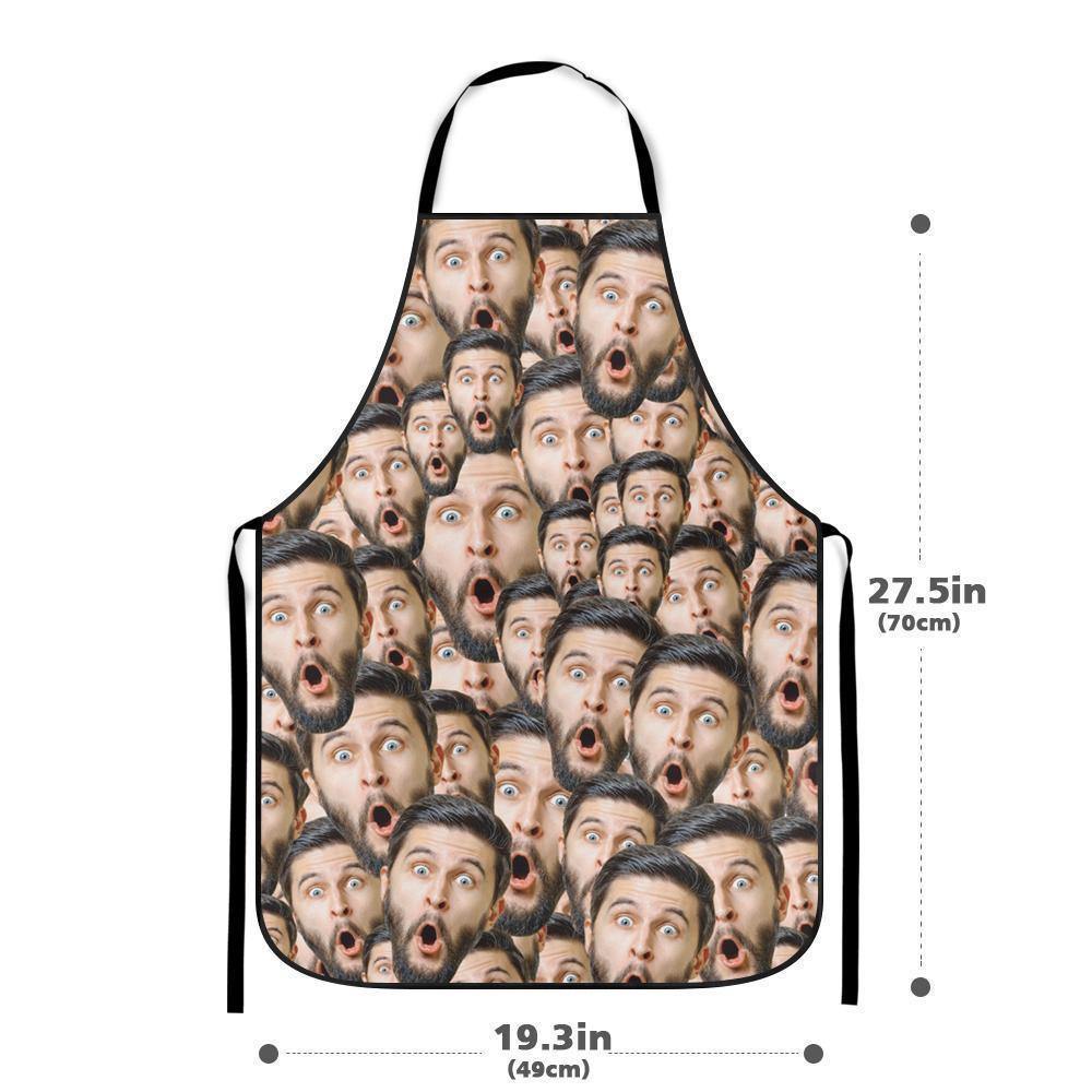 Custom Face Mash Photo Apron Kitchen Cooking - MadeMineAU