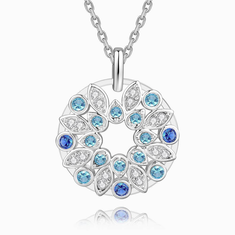 Kaleidoscope Necklace With Swarovski Zircon Silver Plated For Women - MadeMineAU