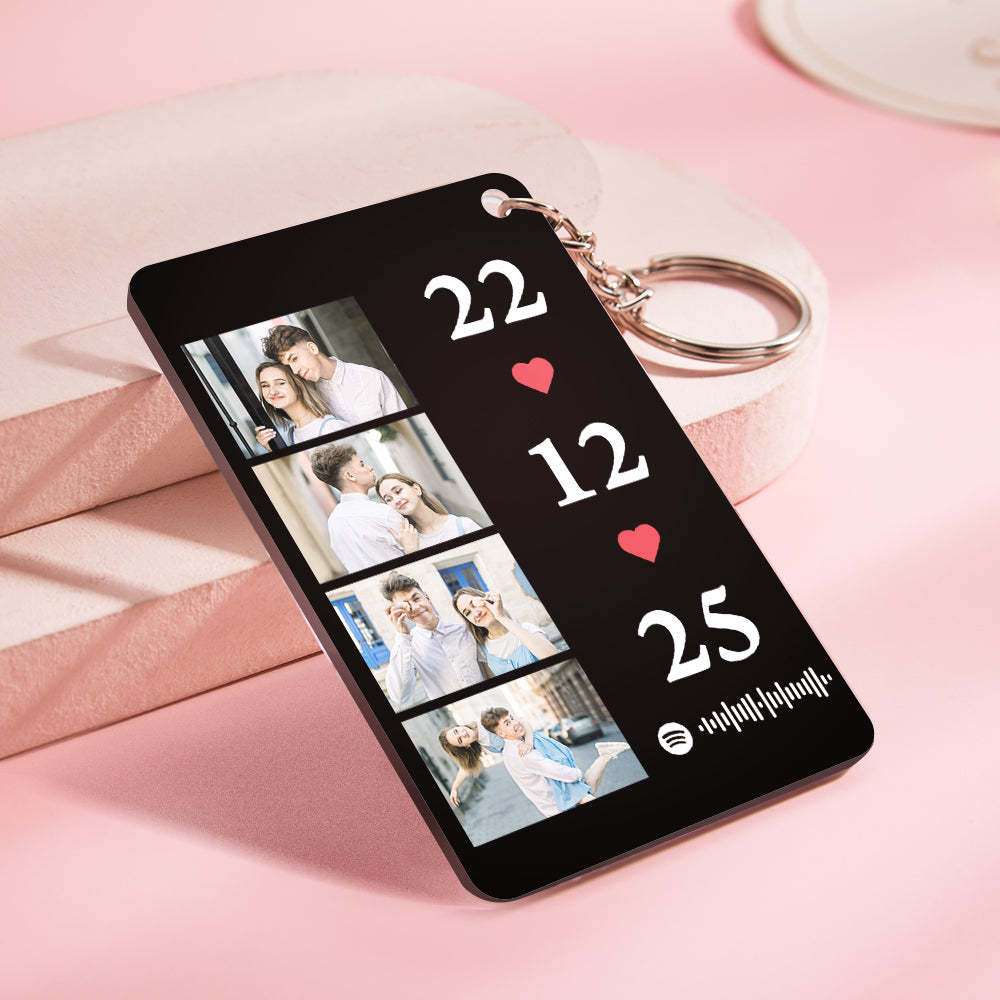 Scannable Music Photo Plaque Custom Spotify Keychain Personalized NightLight Gift For Her - MadeMineAU