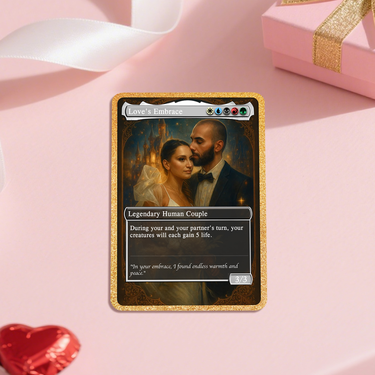 Custom Anime Couple Magic Card, Personalized Photo Magic Anime Card Valentine's Day Gift, Gift for Couples - MademineAU