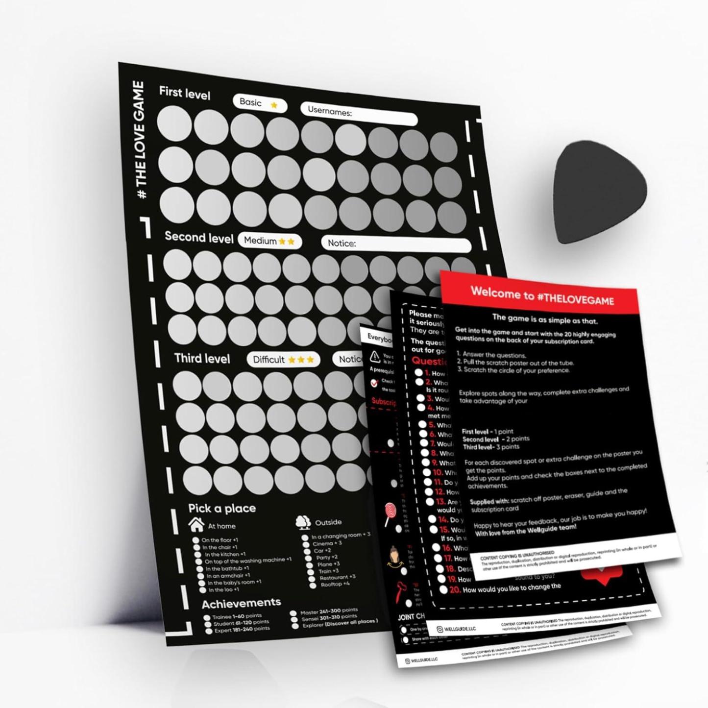 Gift For Love Scratch Off Poster 169 Date Night Ideas and Conversations