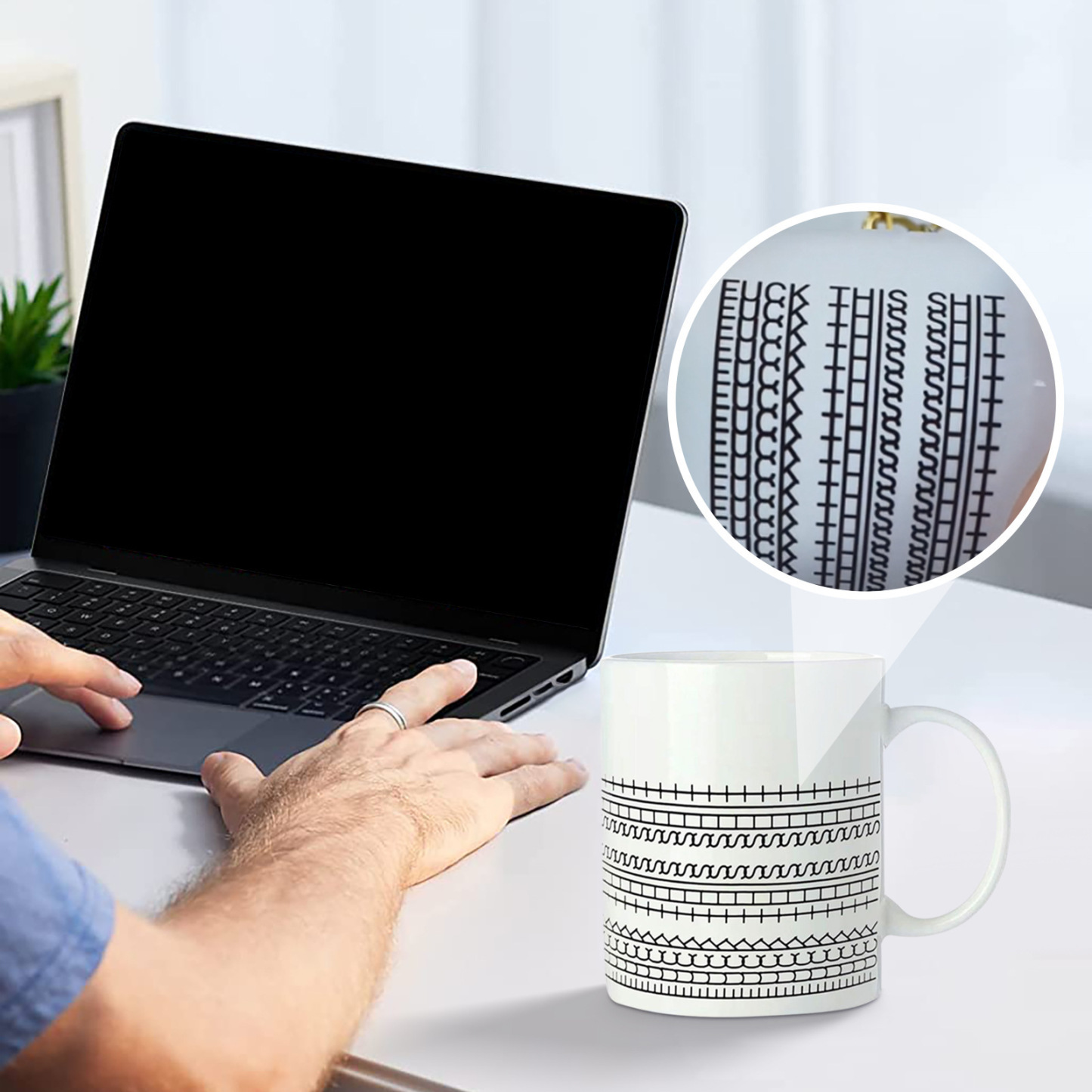 Creative New Ceramic Hidden Message Coffee Mug – Unique Kitchen Gift for Friends and Coworkers