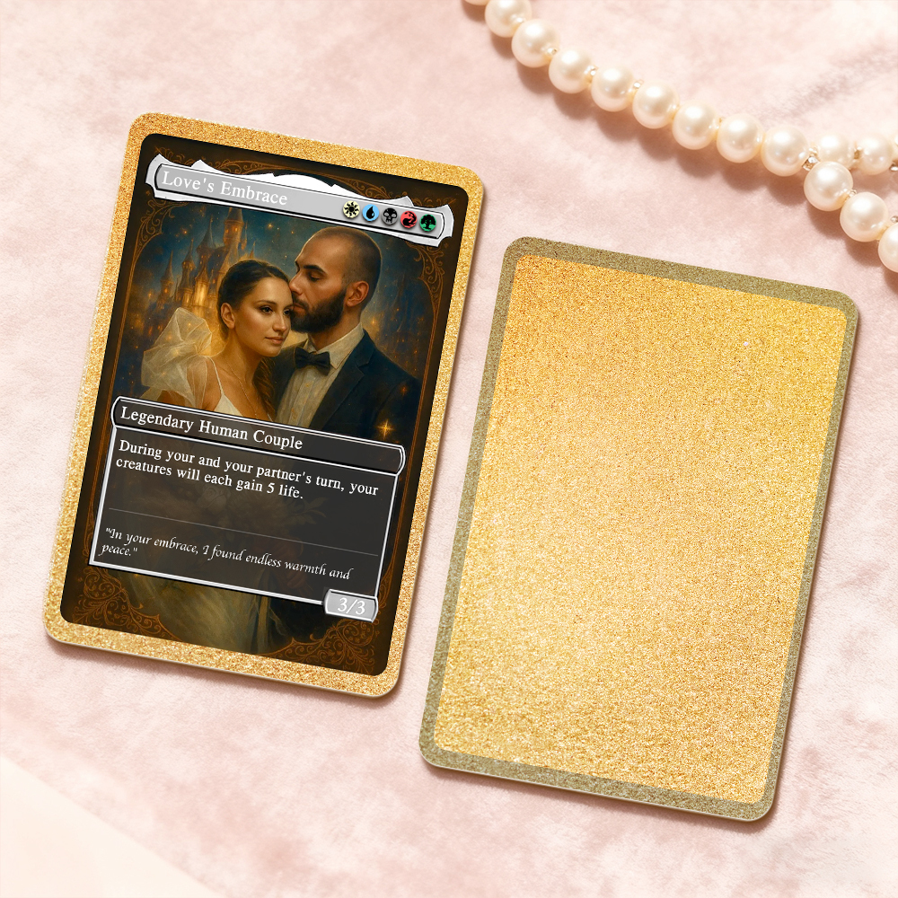 Custom Anime Couple Magic Card, Personalized Photo Magic Anime Card Valentine's Day Gift, Gift for Couples - MademineAU