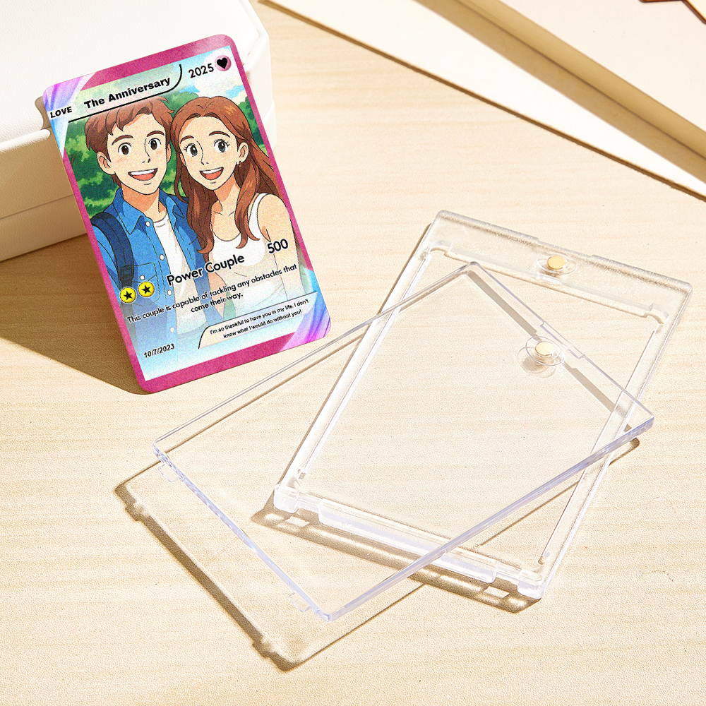 Custom Card Personalised Trading Card Gift For Him/Her or Couples. Unique Magnet Replica Cards. Birthdays, Anniversary Day