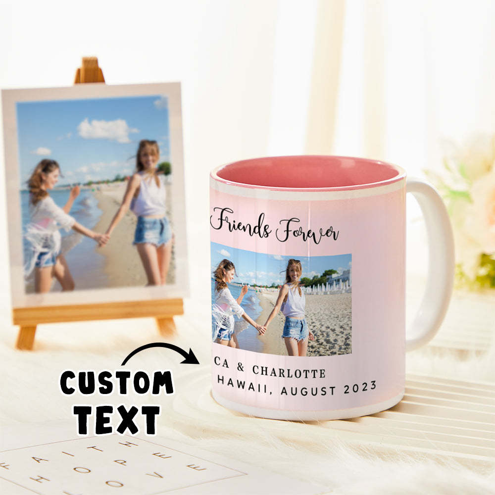Custom Photo Pink Mug With Text Creative Coffee Mug Gifts for Women - MadeMineAU