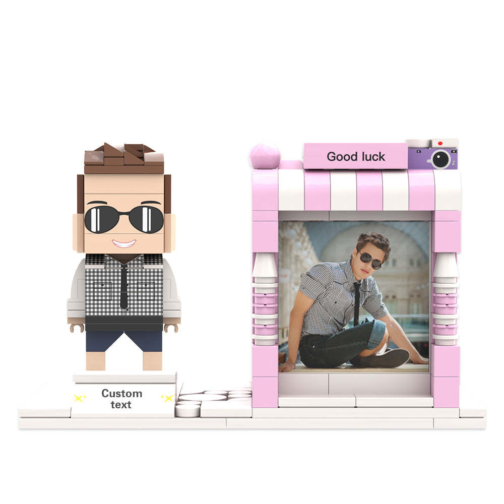 Custom Brick Figures  Pen Holder Personalized Brick Figures and Pen Holder Custom Photo & Name Pen Holder - MadeMineAU