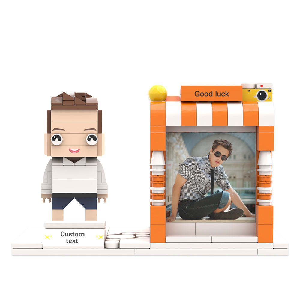 Custom Brick Figures  Pen Holder Personalized Brick Figures and Pen Holder Custom Photo & Name Pen Holder - MadeMineAU