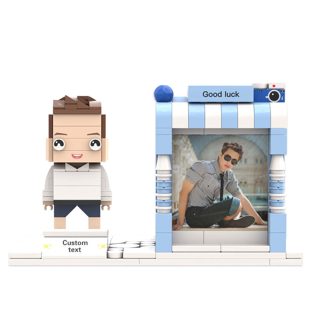 Custom Brick Figures  Pen Holder Personalized Brick Figures and Pen Holder Custom Photo & Name Pen Holder - MadeMineAU