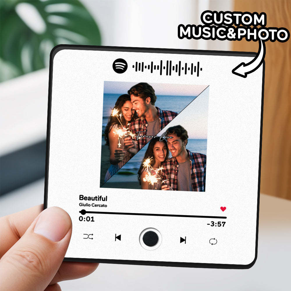 Personalized Photo Album Fridge Magnet Music Wall Photo Sticker Music Movement That Can Be Played Without Cell Phone Music Fridge Magnet Pro Can Play Songs Christmas Gift for Her - MadeMineAU