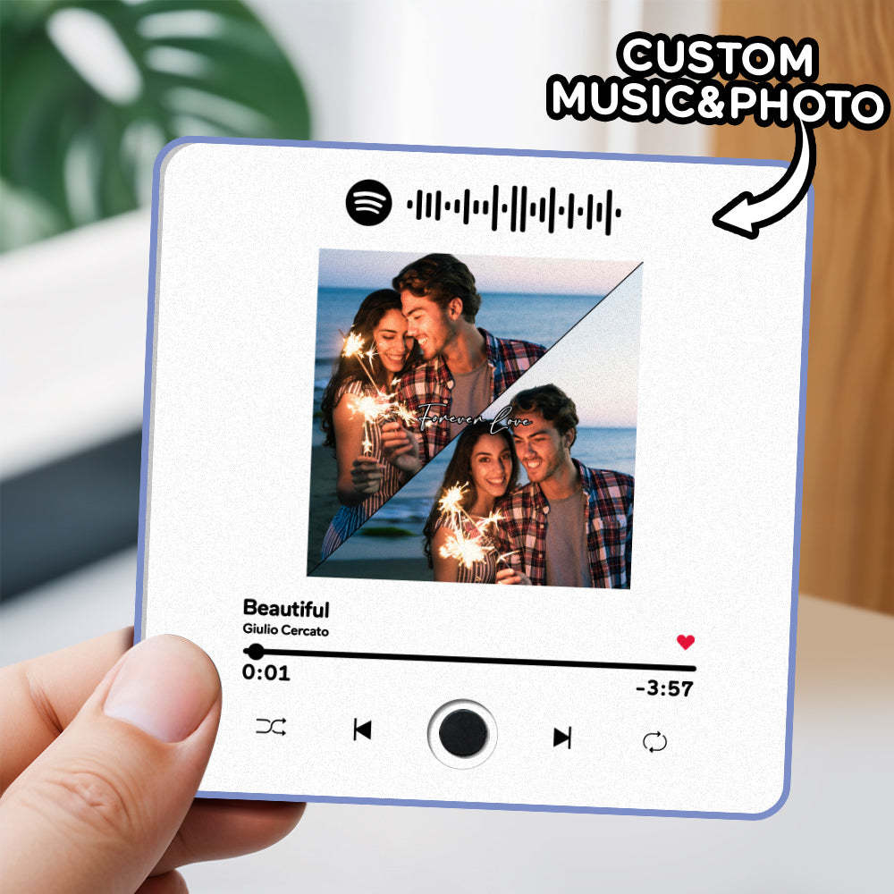 Personalized Photo Album Fridge Magnet Music Wall Photo Sticker Music Movement That Can Be Played Without Cell Phone Music Fridge Magnet Pro Can Play Songs Christmas Gift for Her - MadeMineAU