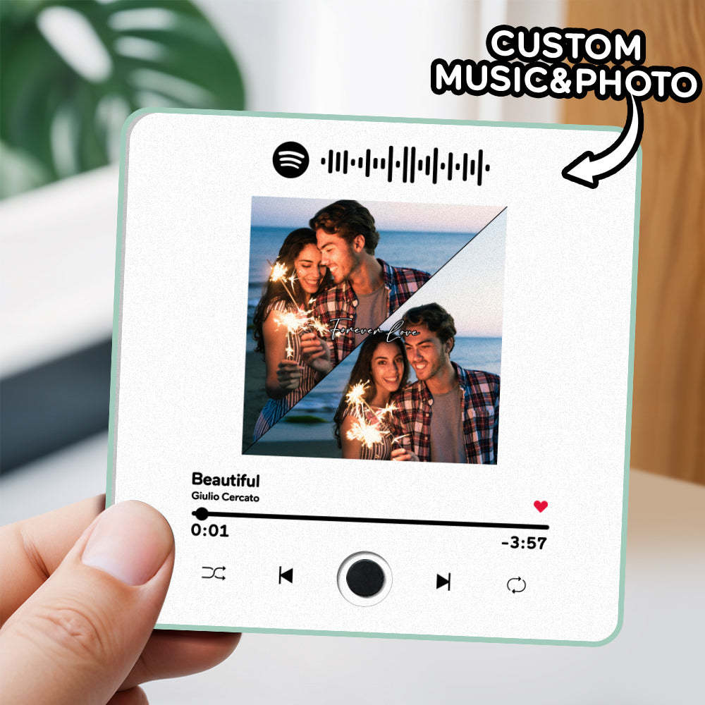 Personalized Photo Album Fridge Magnet Music Wall Photo Sticker Music Movement That Can Be Played Without Cell Phone Music Fridge Magnet Pro Can Play Songs Christmas Gift for Her - MadeMineAU