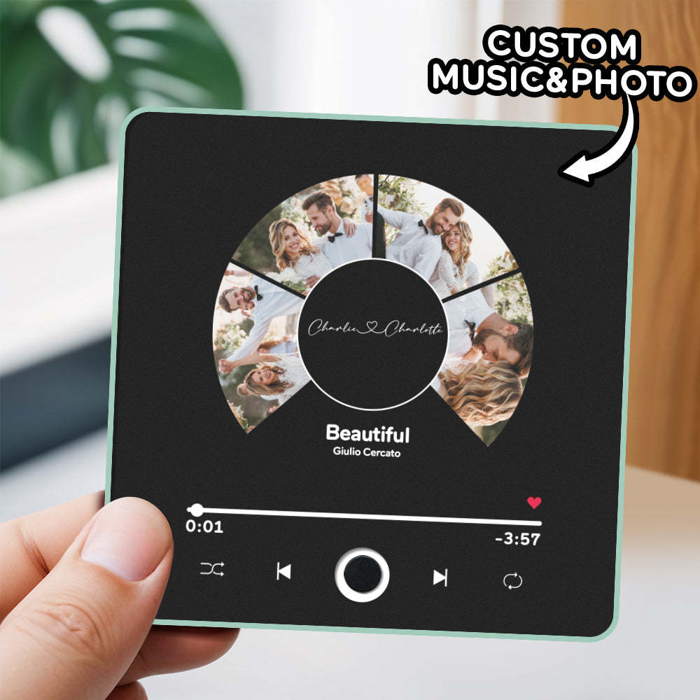 Personalized Photo Album Fridge Magnet Music Wall Photo Sticker Music Movement That Can Be Played Without Cell Phone Music Fridge Magnet Pro Can Play Songs Christmas Gift for Her - MadeMineAU