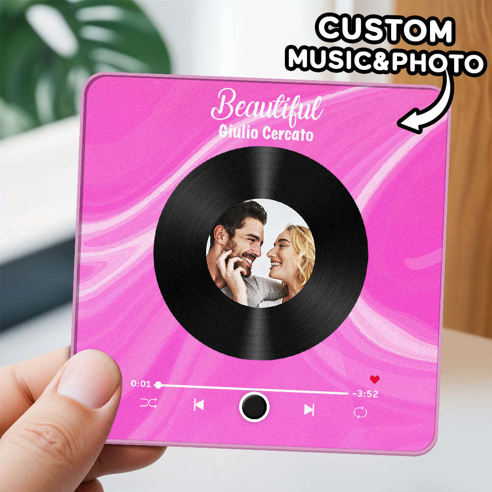 Personalized Photo Album Fridge Magnet Music Wall Photo Sticker Music Movement That Can Be Played Without Cell Phone Music Fridge Magnet Pro Can Play Songs Christmas Gift for Her - MadeMineAU