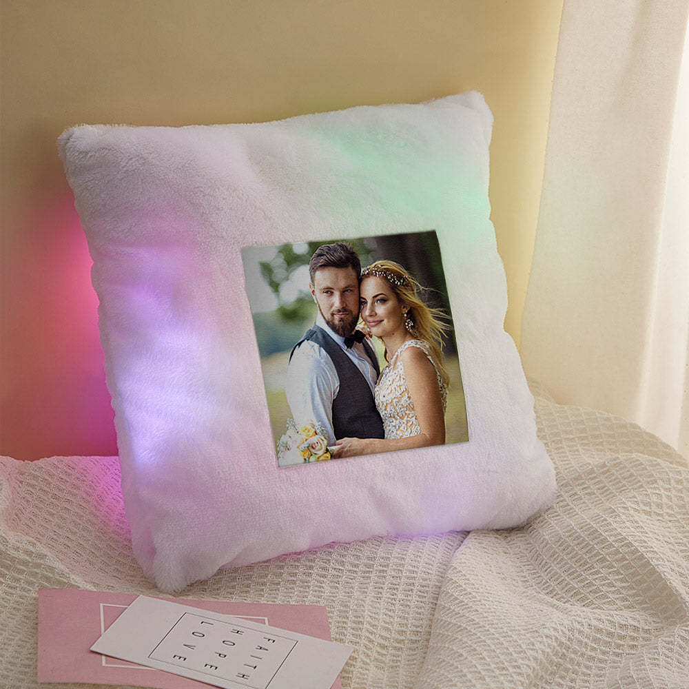 Personalized Photo LED Pillow Colorful Light Pillow Gifts For Her - MadeMineAU