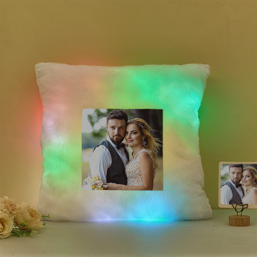 Personalized Photo LED Pillow Colorful Light Pillow Gifts For Her - MadeMineAU