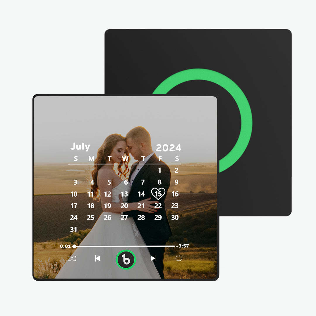 Custom Music Fridge Magnet with Colorful Frame Personalized Calendar Fridge Magnet with Photo Wedding Gift - MadeMineAU