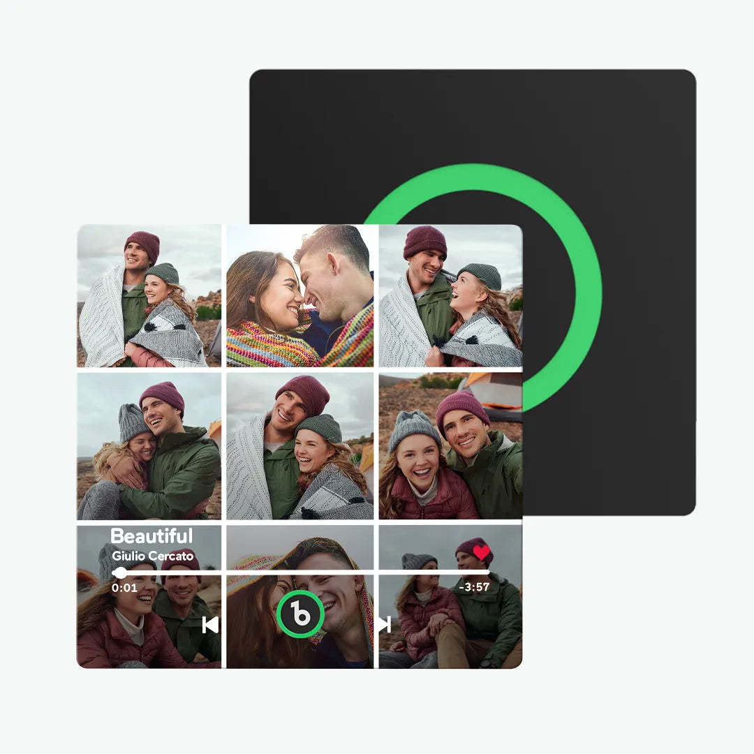 Custom Music Fridge Magnet and Photo with Colorful Frame Music Wall Photo Sticker Music Movement That Can Be Played Gift for Couple - MadeMineAU