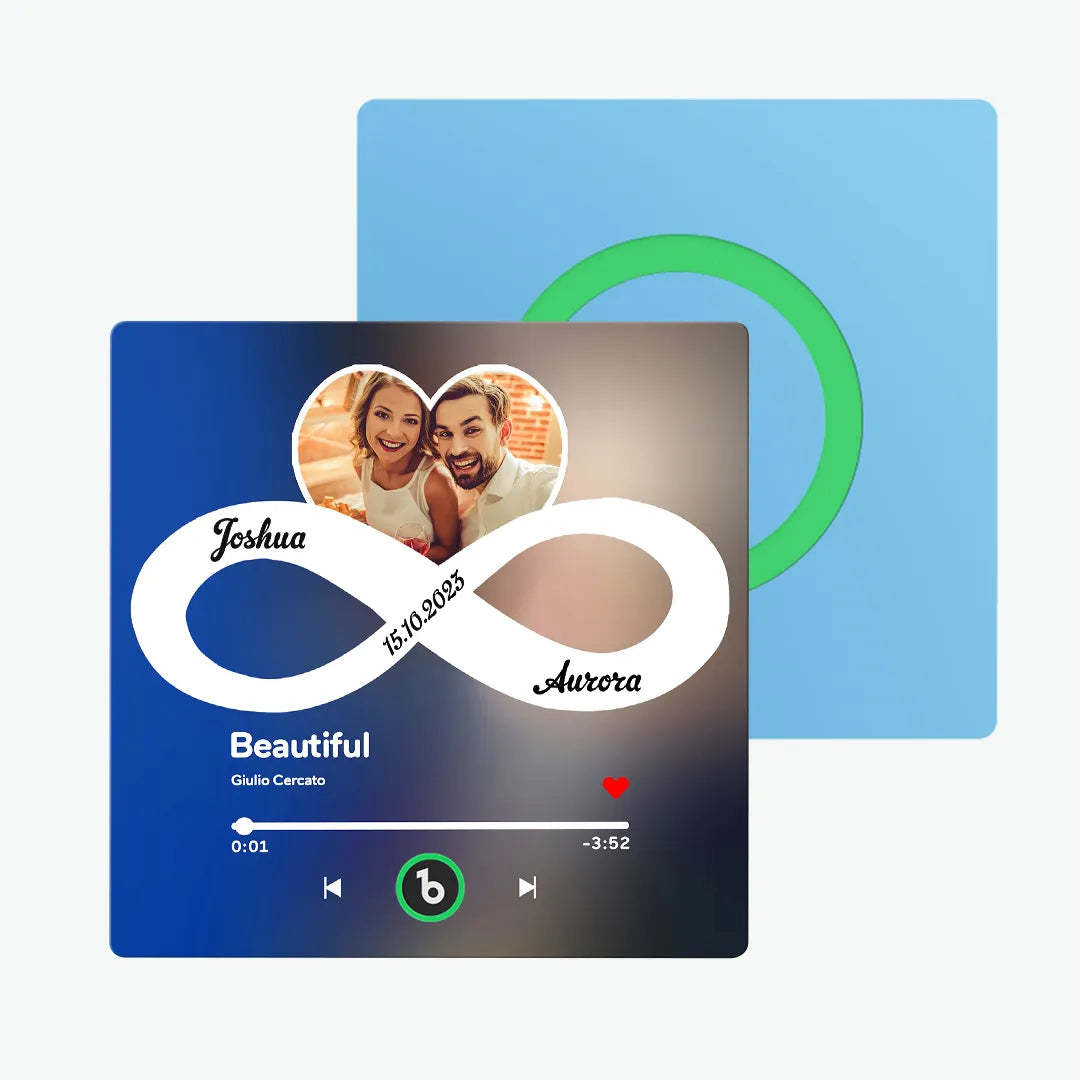 Custom Music Fridge Magnet with Colorful Frame Personalized Album Infinite Love Fridge Magnet That Can Be Played Song Ideal Gift for Couple - MadeMineAU