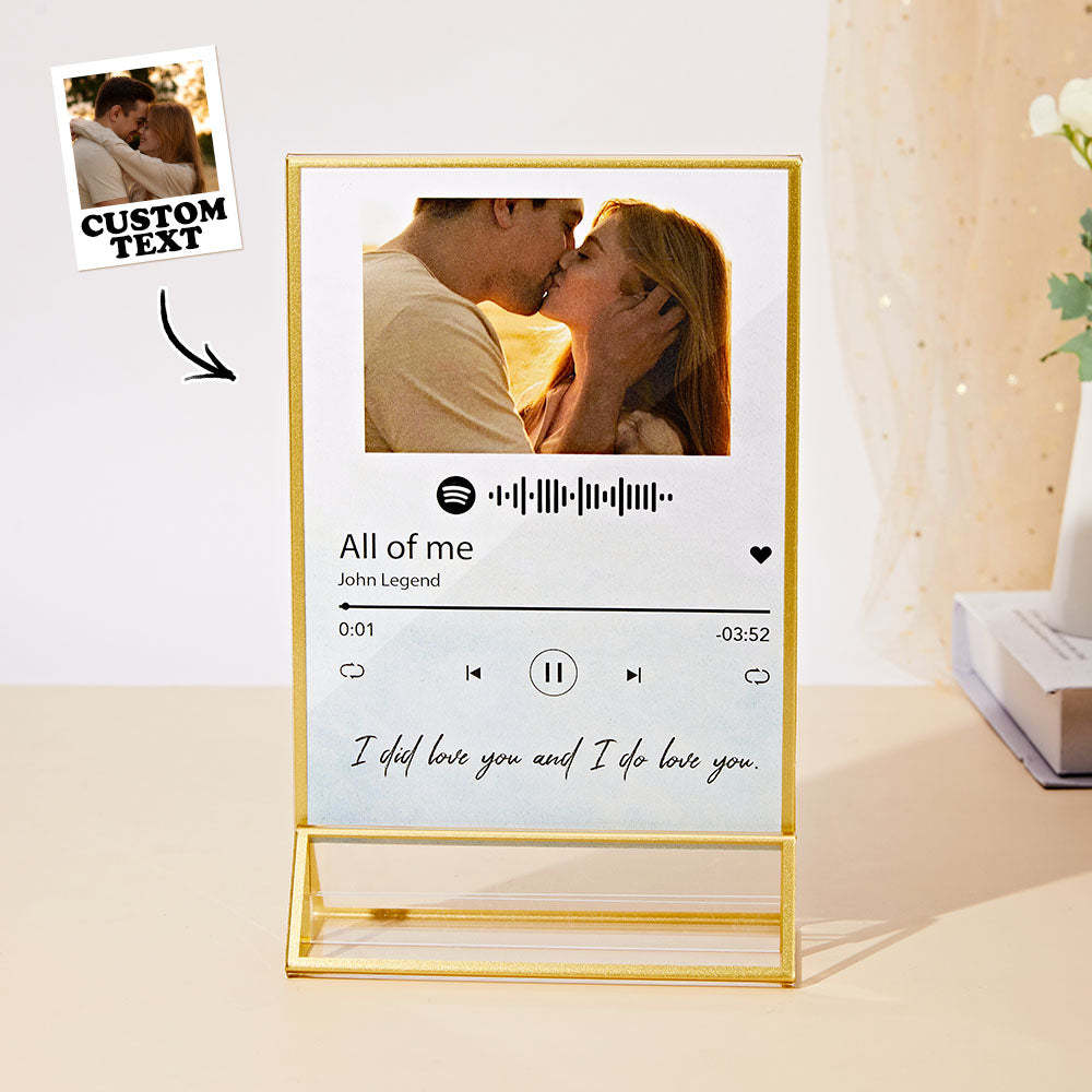 Custom Spotify Music Art Acrylic Plaque Double Sided Personalized Photos Song with Scannable Code - MadeMineAU