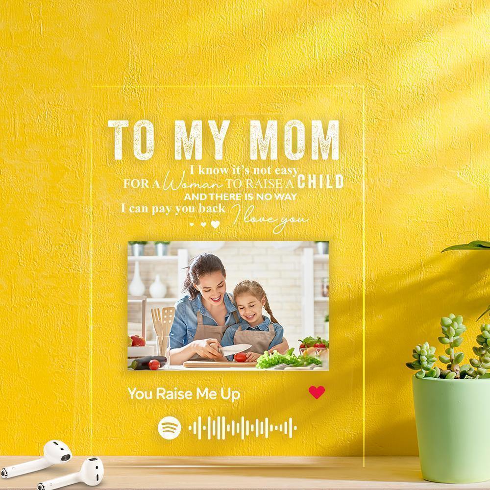 TO MY MOM - Personalized Spotify Code Music Plaque(4.7in x 6.3in) - MadeMineAU