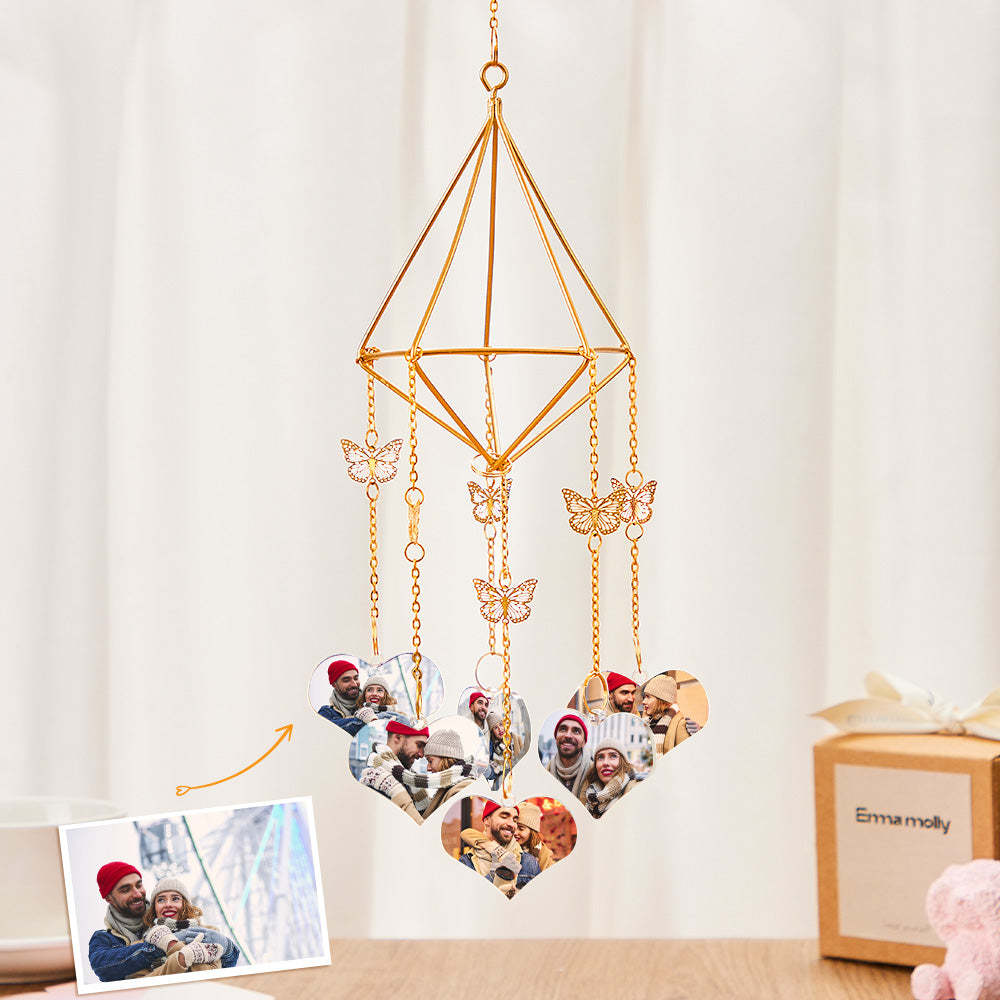 Custom Photo Wind Chimes Delicate Butterfly Home Decoration Gifts - MademineAU