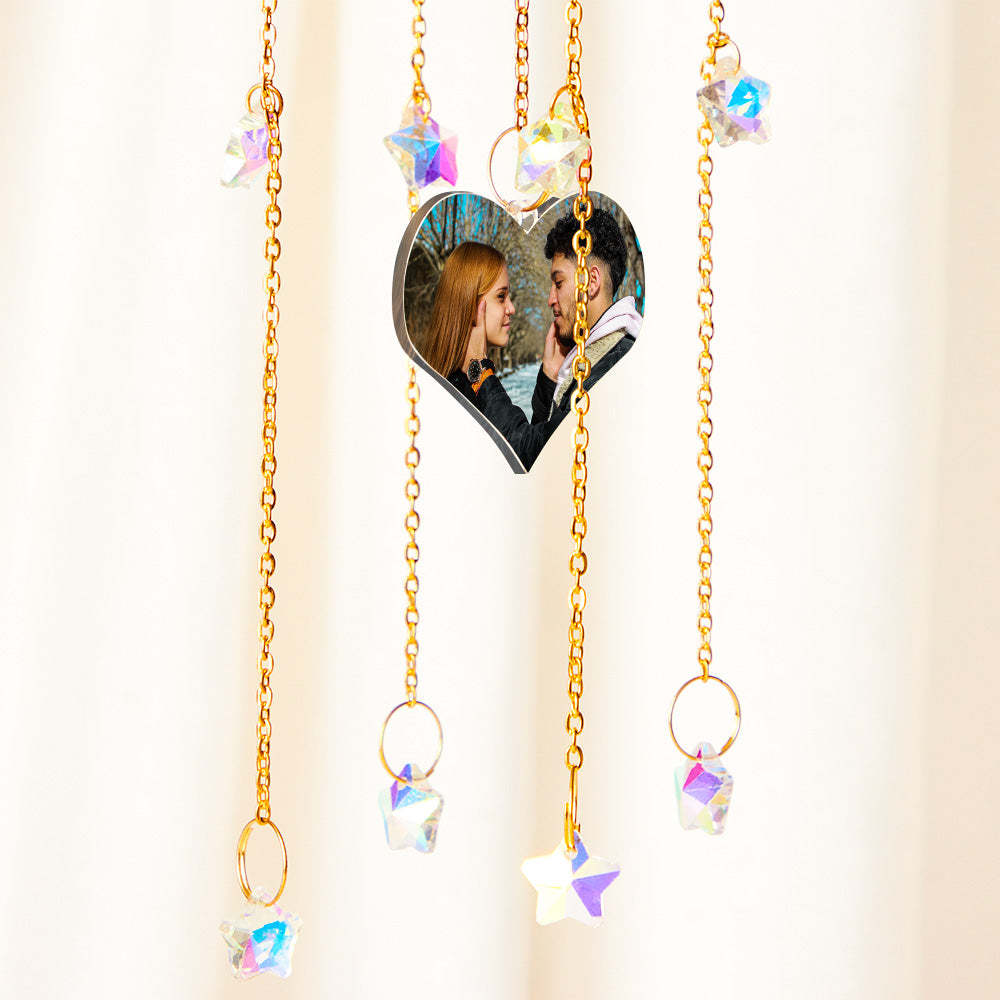 Custom Photo Wind Chimes Colorful Star Pendant Creative Gifts - MademineAU