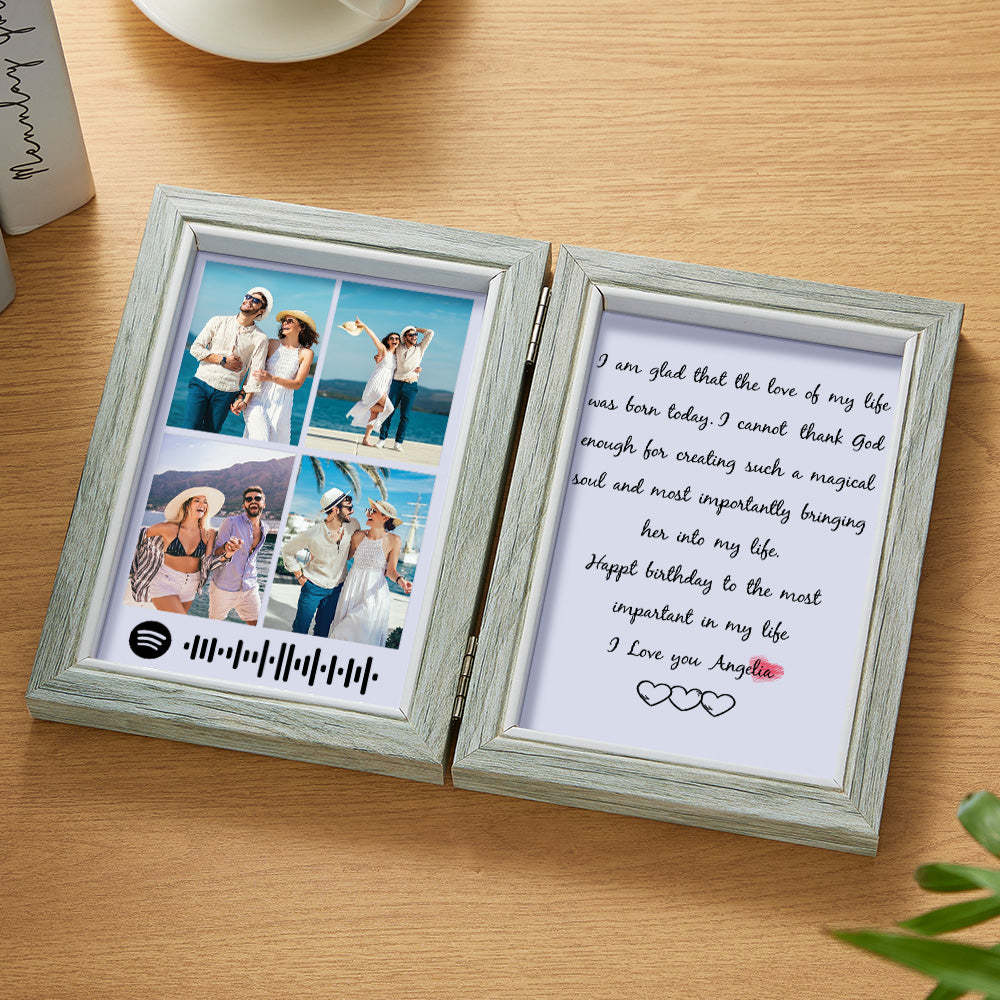 Scannable Custom Spotify Photo Frame Custom Engraved Creative Wooden Gifts - MadeMineAU