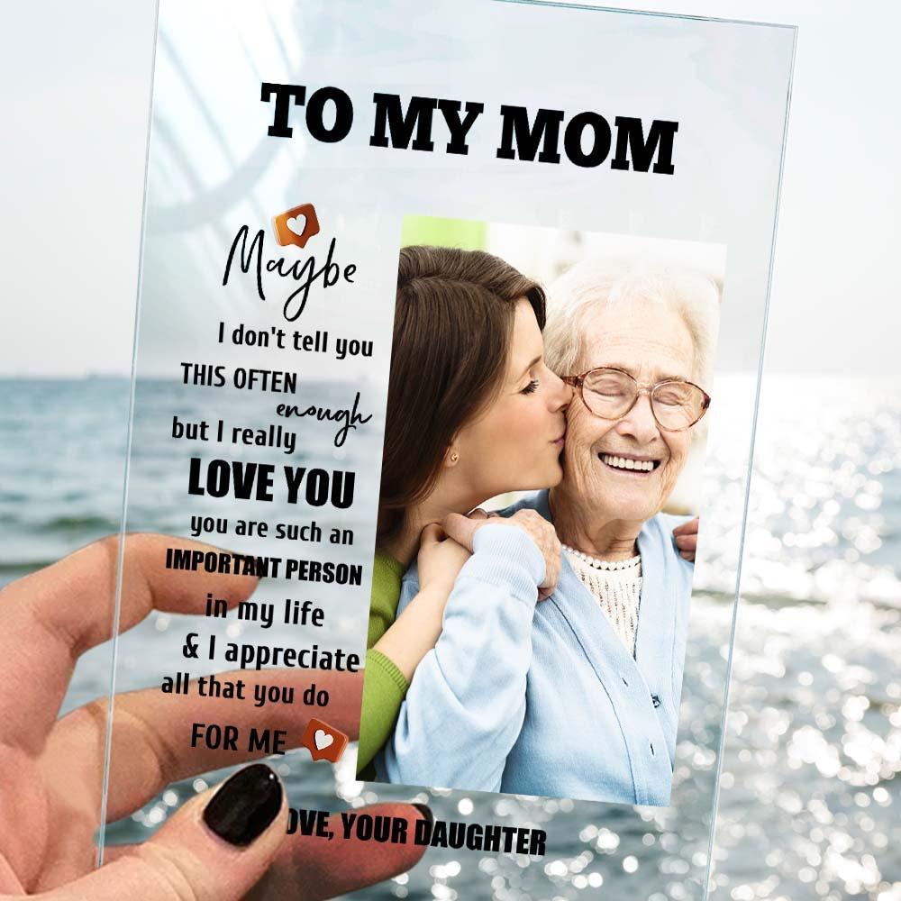 Mother's Day Gift Custom Photo Keychian/Plaque/Night Light For Mom - MadeMineAU