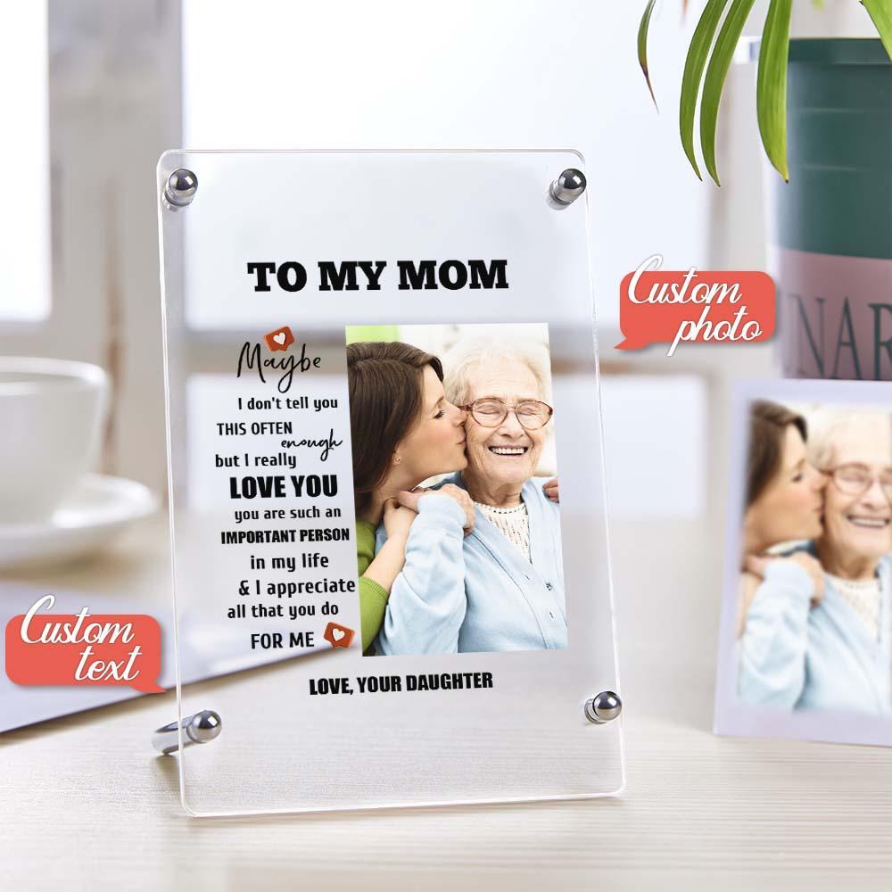 Mother's Day Gift Custom Photo Keychian/Plaque/Night Light For Mom - MadeMineAU