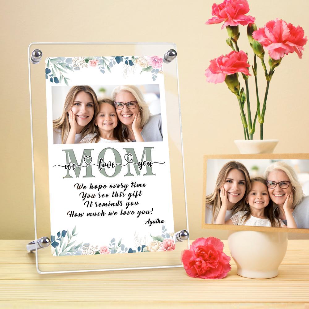 Mother's Day Custom Photo Plaque Gift With Your Name - It Reminds How Much We Love You - MadeMineAU