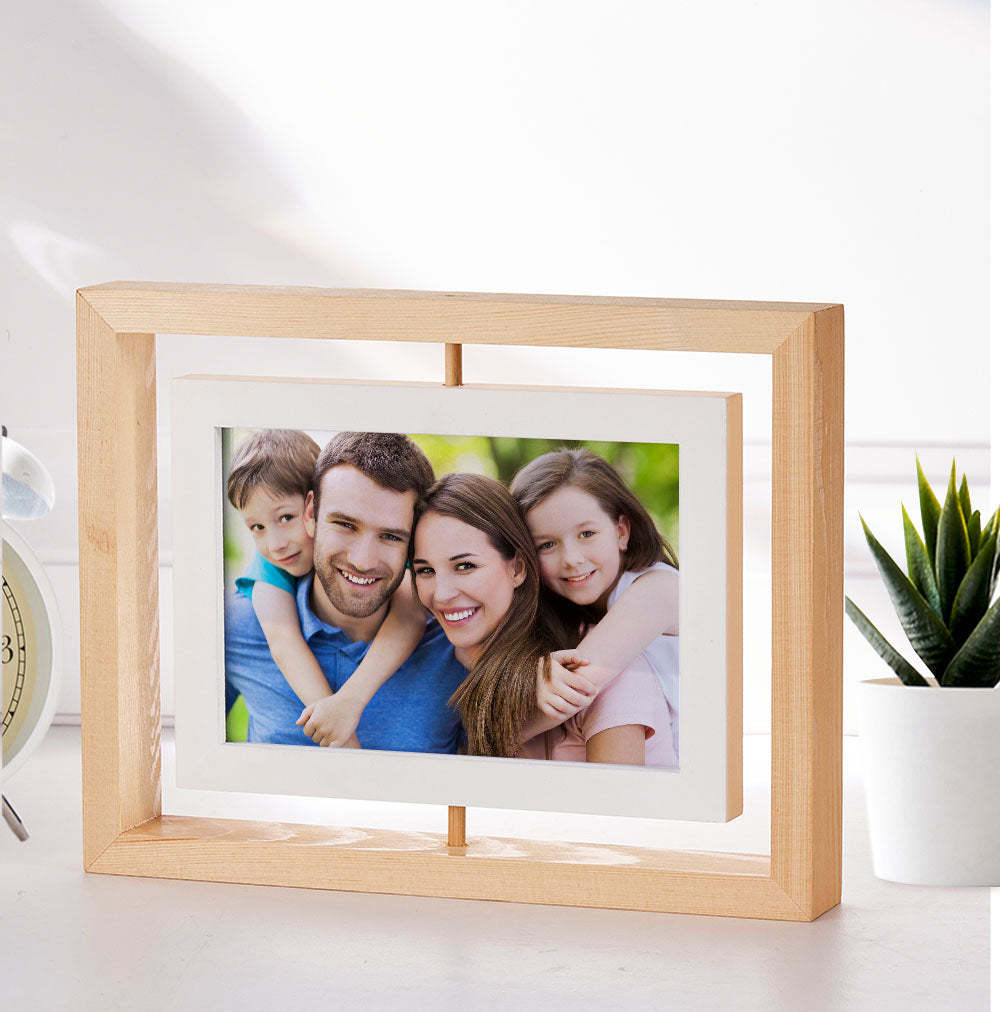 Custom Photo Frame Ornaments Home Wooden Couple Gift - MadeMineAU