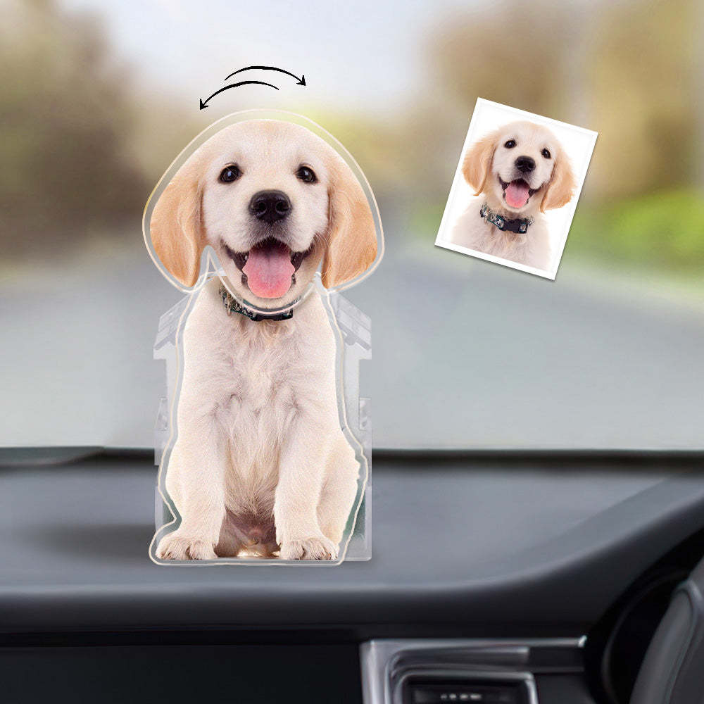Custom Photo Automatic Shaking Head Ornament Personalized Car Dashboard Decoration Home Desktop Ornament - MadeMineAU