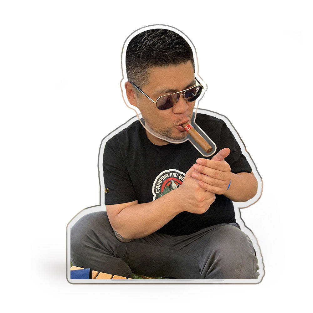 Custom Photo Automatic Shaking Head Ornament Personalized Car Dashboard Decoration Home Desktop Ornament - MadeMineAU