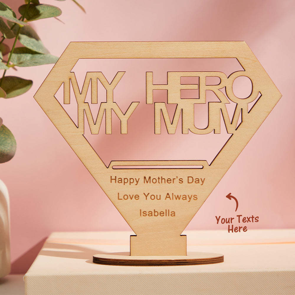 Custom Engraverd Ornament Creative Diamond Wooden Gifts for Mom - MadeMineAU