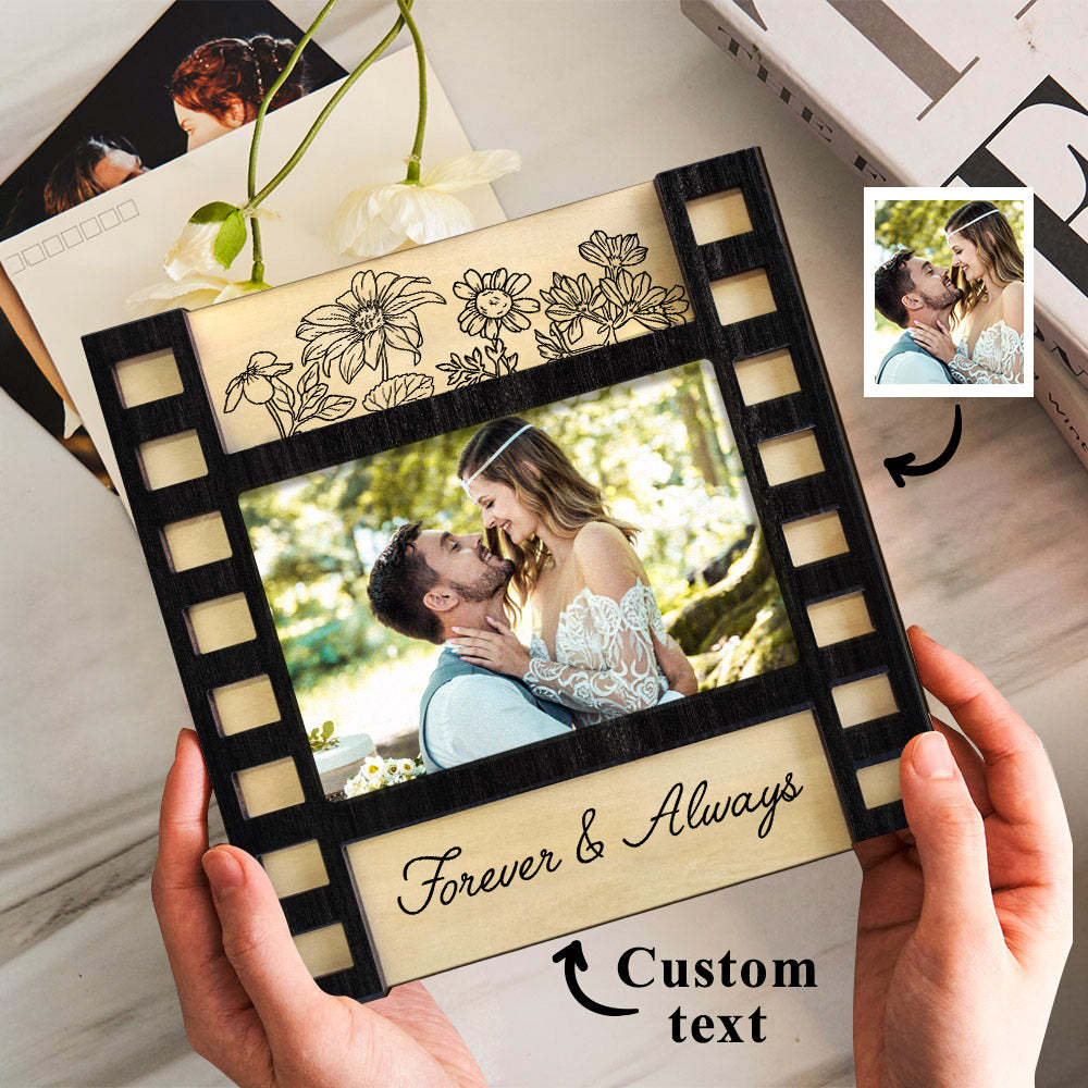 Personalized Wedding Photo Film Sign Frame Custom Engraved Wedding Decor Gift for Couples - MadeMineAU