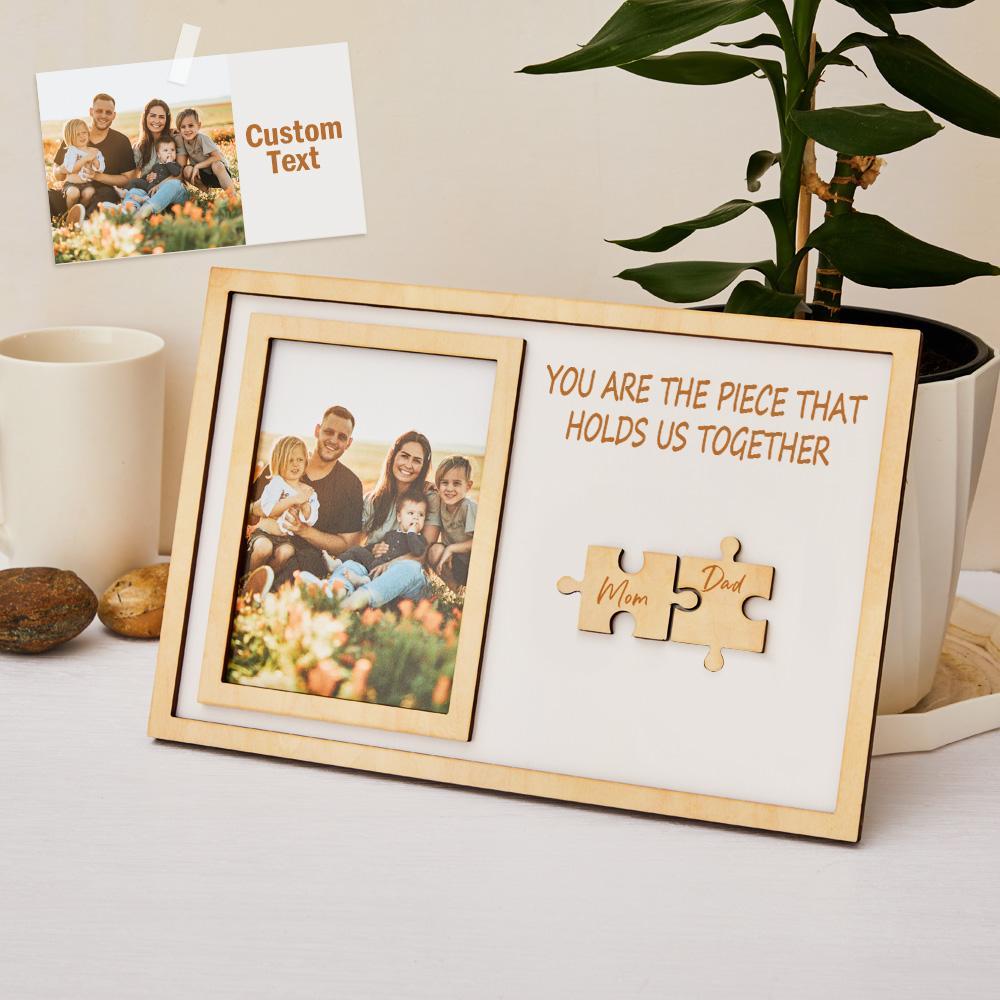 Custom Mother's Day Puzzle Engraving Photo Frame - MadeMineAU