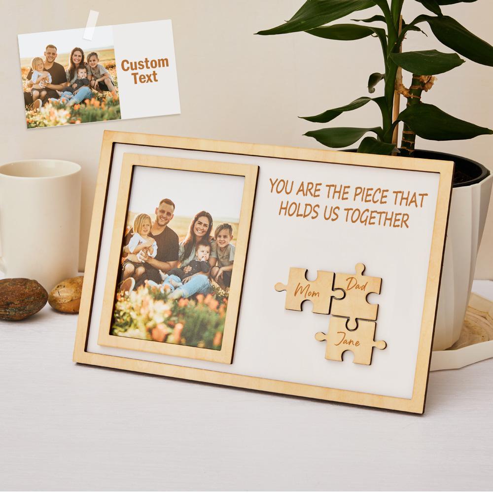 Custom Mother's Day Puzzle Engraving Photo Frame - MadeMineAU