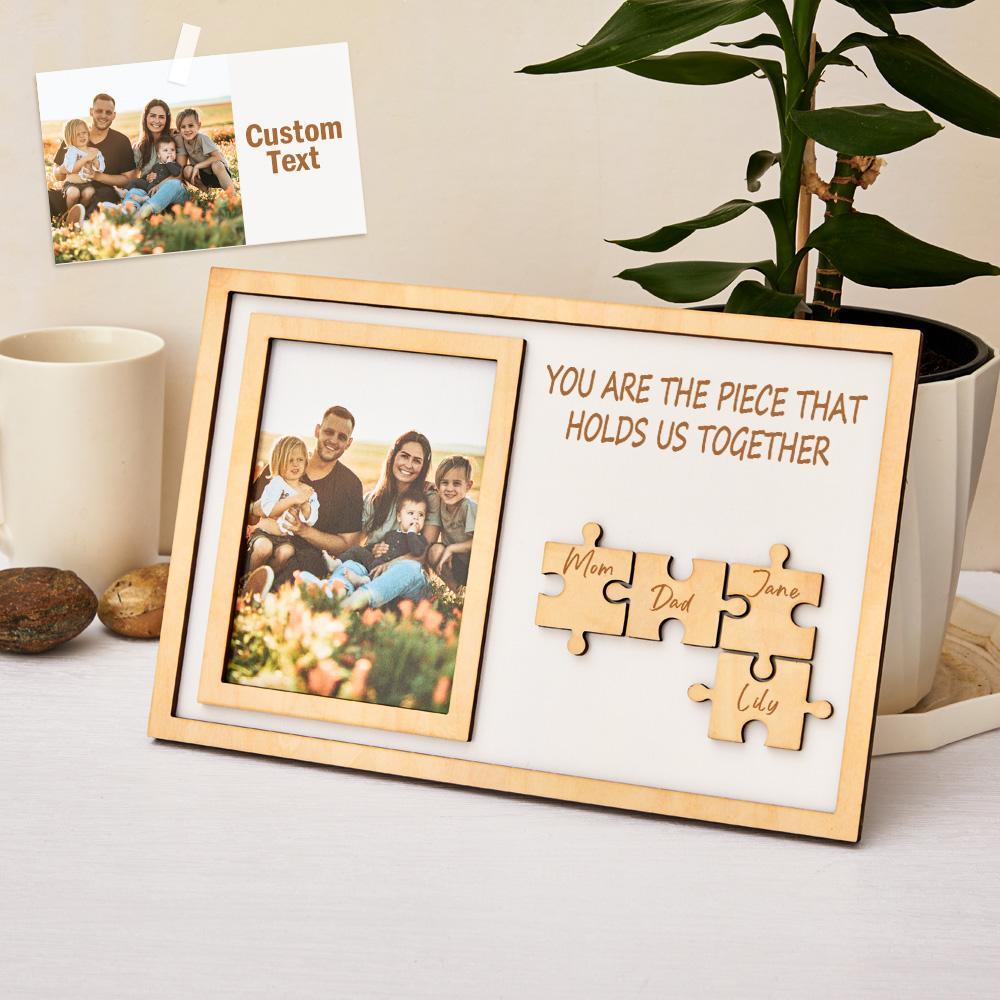 Custom Mother's Day Puzzle Engraving Photo Frame - MadeMineAU