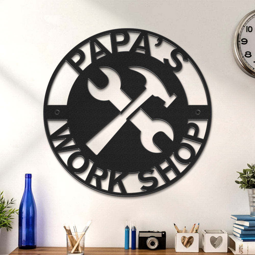 Custom Father's Day Metal Sign Personalized LED Lights Wall Art Decor Gift for Dad - MadeMineAU