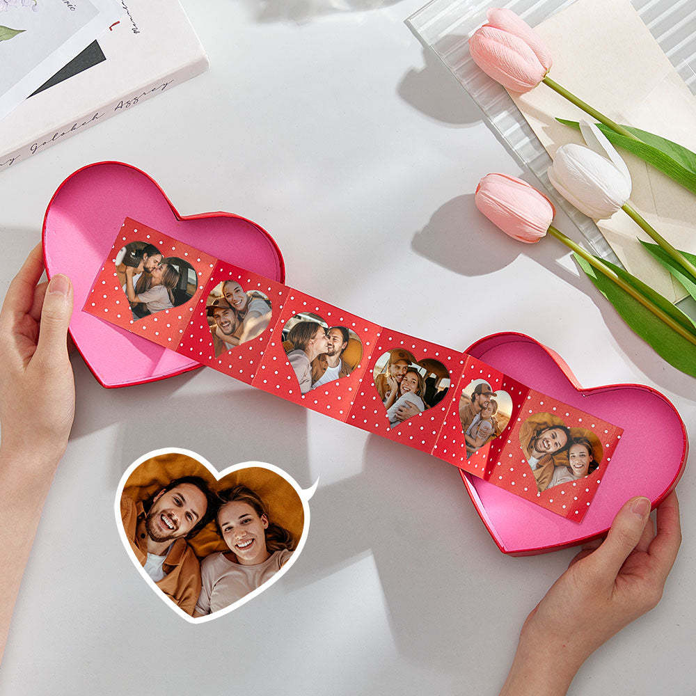 Personalized Heart Shaped Photo Popup Box Surprise Gifts For Her - MadeMineAU