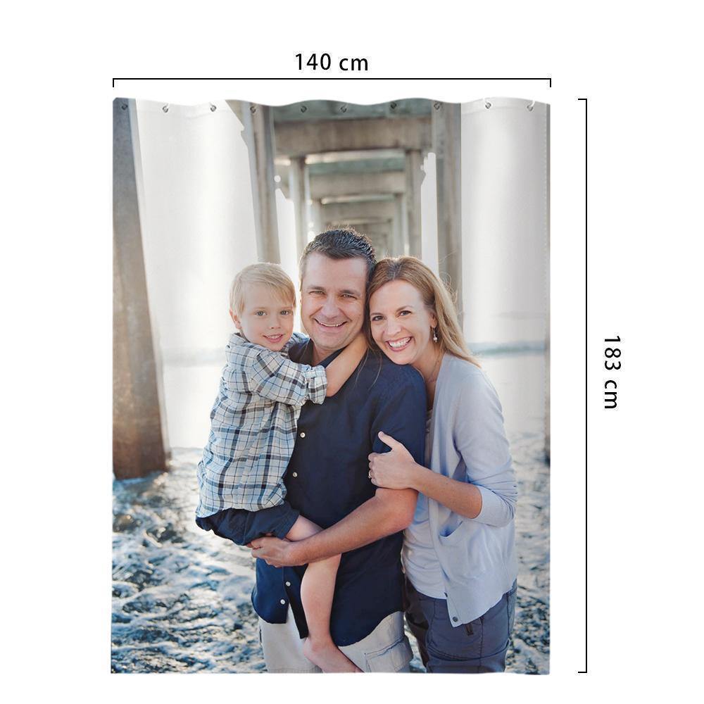 Photo Shower Curtain Custom Backdrop Polyester Waterproof - MadeMineAU