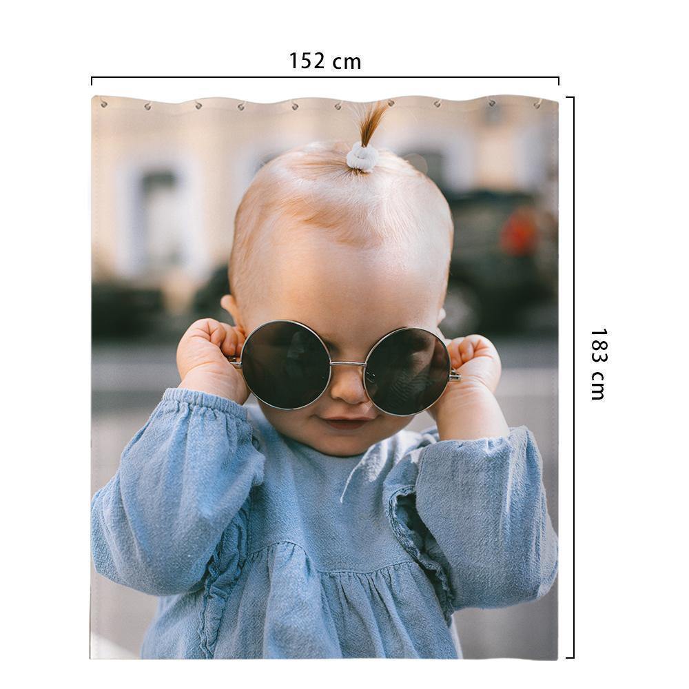 Custom Polyester Shower Curtain Unique Bathroom Decor Cute Baby - MadeMineAU