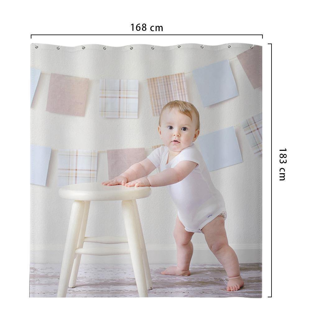Custom Polyester Shower Curtain Unique Bathroom Decor Cute Baby - MadeMineAU