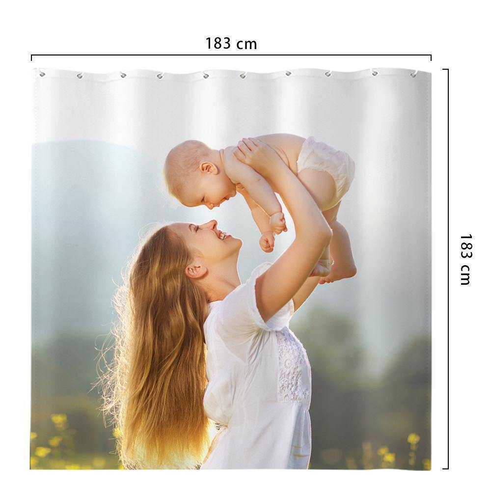 Custom Polyester Shower Curtain Unique Bathroom Decor Cute Baby - MadeMineAU
