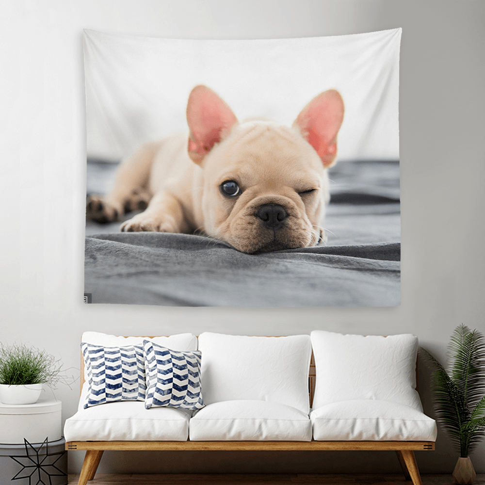 Custom Pet Photo Tapestry Short Plush Wall Decor Hanging Painting - MadeMineAU
