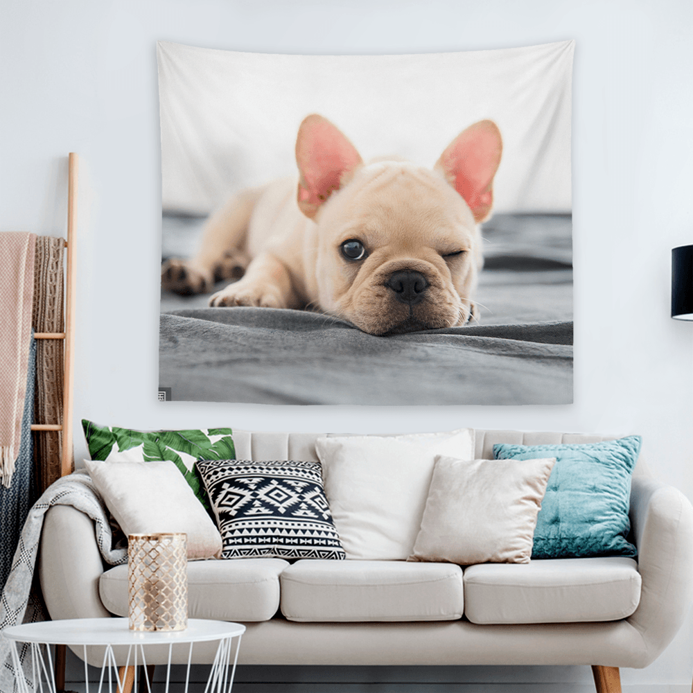 Custom Pet Photo Tapestry Short Plush Wall Decor Hanging Painting - MadeMineAU