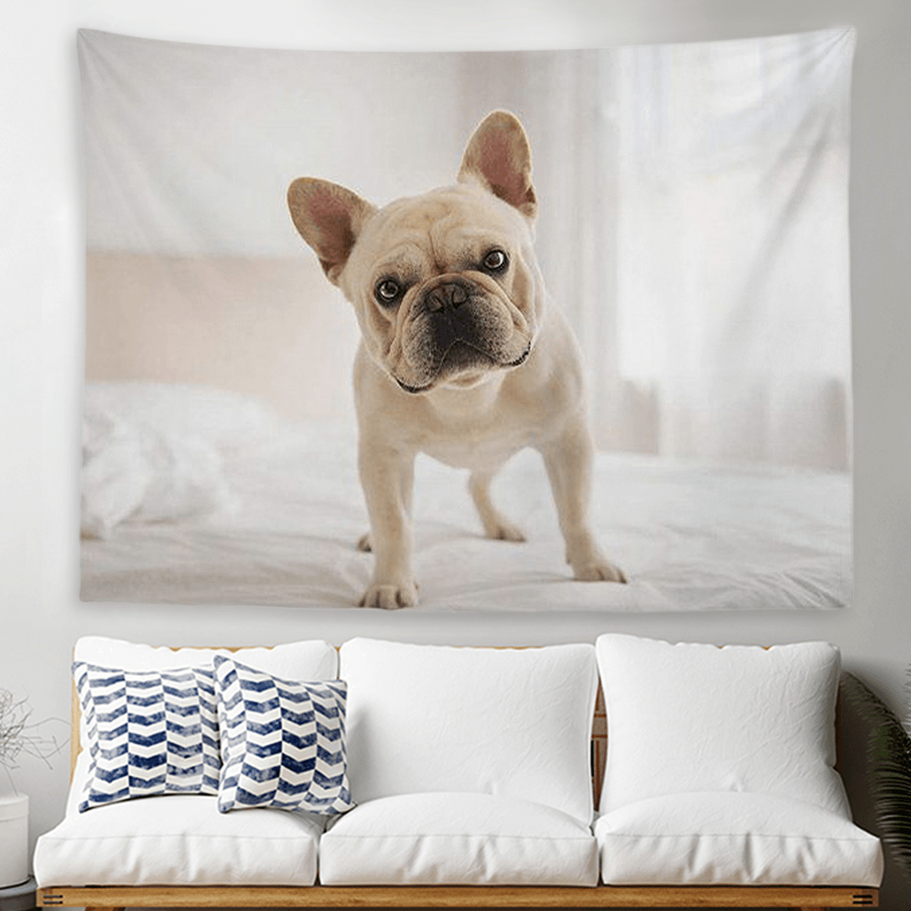 Custom Pet Photo Tapestry Short Plush Wall Decor Hanging Painting - MadeMineAU